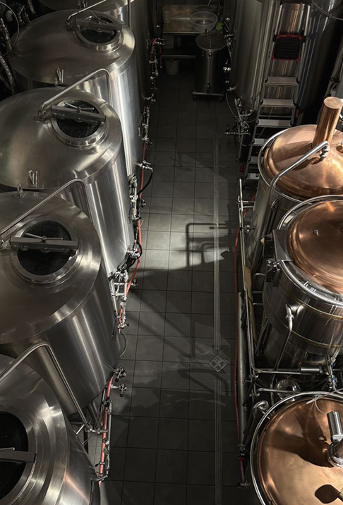 Distillery copper and steel tanks